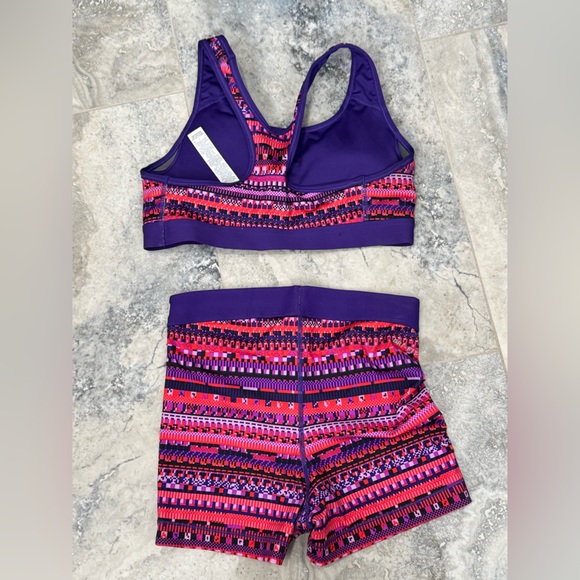 Nike Women's Purple and Pink Athletic Shorts Set - Picture 3 of 6